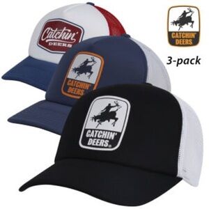 Men's Trucker Hat 3-Pack - Black, Blue, White